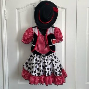Cowgirl costume small 4-6 worn 1x